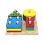 Kid's Stack And Sort Geometric Board Wooden Toy YG-132