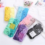 50 100PCS Large Colorful Hair Ring Hair Rope Simple Ponytail Hair Fixed Hair Band Hair Accessories Gift For Girls