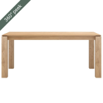 Oslo Dining Table - 4 Seater Square American Oak Smoke Finish