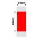 NB150 - NIIMBOT - D11 / D101 / D110 / H1S - 14X30MM - 210 RUBY RED LABELS