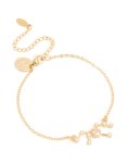 Waterproof Gold Plated Stainless Steel Cubic Zirconia Virgo Zodiac Sign Bracelet