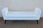 Cream Bench With Black Wooden Legs – 60X1.5X46CM