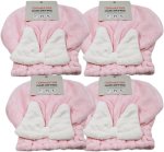Pink Microfibre Hair Drying Cap With Bow 4 Pack Hair Band