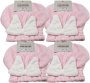 Pink Microfibre Hair Drying Cap With Bow 4 Pack Hair Band