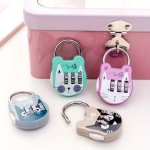 Cute Cat Luggage Padlock: MINI Keyed Password Lock For Suitcases Backpacks And Handbags