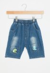 PoP Candy Printed Denim Shorts - Dark Blue