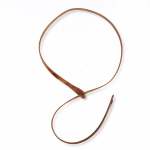 Genuine Leather Pull Through Skinny Belt - Tan Free