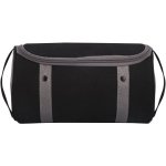 Clicks Mens Toiletry Bag Black & Khaki Barrel