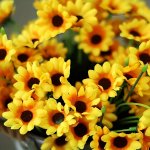 A Bunch Of 24 Small Artificial Sunflowers Fake Outdoor Uv-proof Plants High-quality Antioxidant Artificial Flowers Indoor And Ou