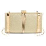 Goldair Gold Glitter Clutch Bag