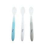 Bo Jungle Soft Spoon Set 3 Pieces Grey - White - Turquoise