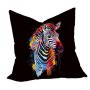 Bright Sunset Zebra On Black Luxury Scatter Large