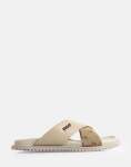 Polo Cross Strap Jacquard Taupe Sandals - UK11 Brown