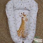 Baby Safe Nest Safe Sleeping Pod Simple Beige And Brown Monochrome Safari Giraffe
