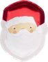 Foiled Santa Christmas Paper Plates Pack Of 8