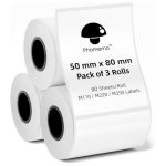 Phomemo 3X90 Pcs Original Labels For M110 M100 M220 M221 3 Rolls 1.97"X3.15" 50X80MM Square White 90 Label roll Also Support S