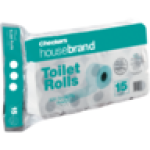 Housebrand 1 Ply Toilet Rolls 15 Pack