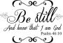 Sticker Art: Wall Sticker - Bible: Psalm 46:10