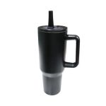 Totai Sourcedirect - Double-wall Vacuum Bottle With Straw 1260ML - Black