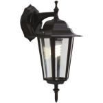 Eurolux 6-PANEL Down Facing Lantern Black & Gold Lant Blk gold