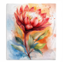 Watercolor Protea Fleece Blanket 130 X 150 Cm