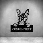 BOSTON Terrier With Custom Text - 300MM Grey