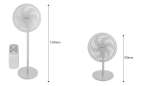 Alva 40CM Plastic Pedestal Fan Remote & Touch Control Telescopic White
