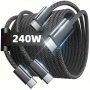 240W Super Fast Charging Support PD High-speed Data Transmission TYPE C To TYPE C Interface Data Cable Suitable For Samsung For IPhone 15 For