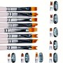 8pcs/set Premium White Nail Brush Pen Set With UV Gel Flower Drawing Pen - Perfect For Gradient Painting Manicure And Nail Art - Includes