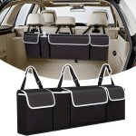 Large Capacity Trunk Storage Bag Multi-functional Automotive Supplies Storage Bag With 4 Efficient Compartments Suitable For Bac