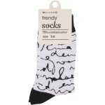 Clicks Trendy Socks White & Blue Multi Curve 3-6
