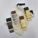 Pen Holder Clip - Brown & Silver