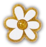 Goldair Gold And White Floral Jibbitz - Multi Osfa