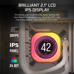 Icue Link Titan 240 Rx Lcd Liquid Cpu Cooler - White RX120 Rgb Fans Fits Intel Lga 1851 1700 Amd AM5 AM4.