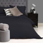 Oxford Satin Stitch Duvet Cover - 400TC - 100% Egyptian Cotton - Graphite