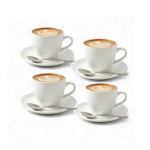 Opal 4 Piece Cup & Saucer Set White