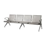 Airport Bench Public Seating Aluminium Indoor And Outdoor Use Flat Packed Four Seater 232 X 67 X 78 Cm