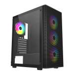 FSP M220 Atx Mid-tower Case With Tempered Glass And 4 Argb Fans