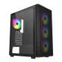 FSP M220 Atx Mid-tower Case With Tempered Glass And 4 Argb Fans
