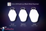 LUX Laser Sublimation Blanks : 2MM Subli Motel Keychain + 30MM Silver Split Keyring