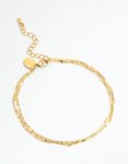 Waterproof Gold Plated Stainless Steel Black Flower Pendant Necklace