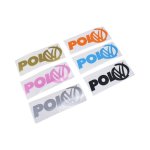 Polo Vw Logo Style Vinyl Sticker Pink 12X5CM - Autostyle Motorsport South Africa