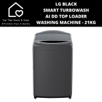 LG Black Smart Turbowash Ai Dd Top Loader Washing Machine - 21KG