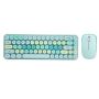 Wireless Keyboard Mouse Combo Retro Typewriter-style Keys 105 Keys Keyboard