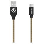 Volkano Weave Series Fabric Braided Micro USB Cable - 1.2M - Army Green