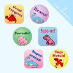 Dino Merit Labels - English