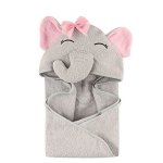 Hudson Baby Unisex Baby Animal Face Hooded Towel Pretty Elephant 1-PACK One Size