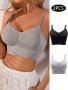 2-PACK Seamless Sports Bralette For Women Wireless Comfort Sporty Crop Tops With Adjustable Straps Women's Lingerie & Underwear