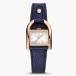 Fossil Harwell Analog White Dial Blue Leather Women's Watch ES5266