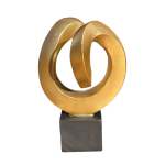 Dala Resin Decor Craft Gold And Black
